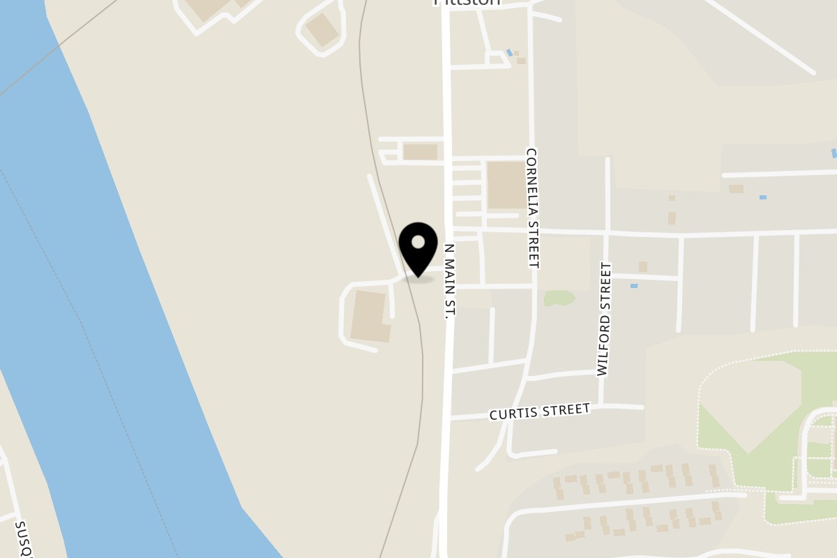 Map showing the location of Vito's Bistro on 434 N Main St in Pittston